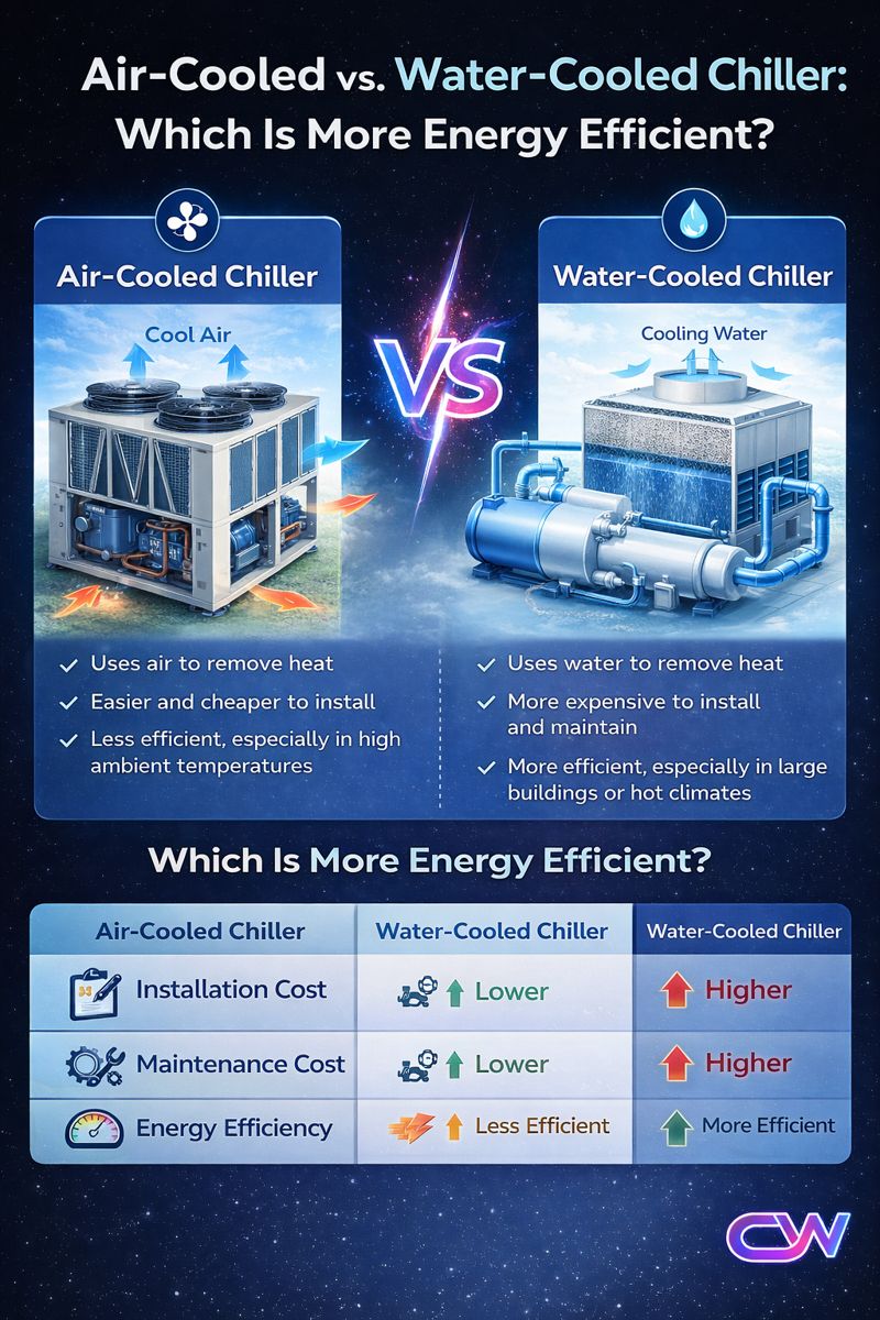 Air-Cooled vs Water-Cooled Chiller: Which Is More Energy Efficient?