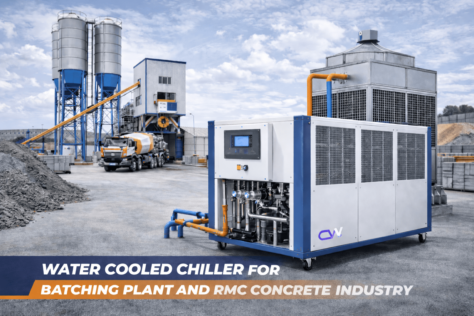 Chiller for Batching Plant and RMC Concrete Industry